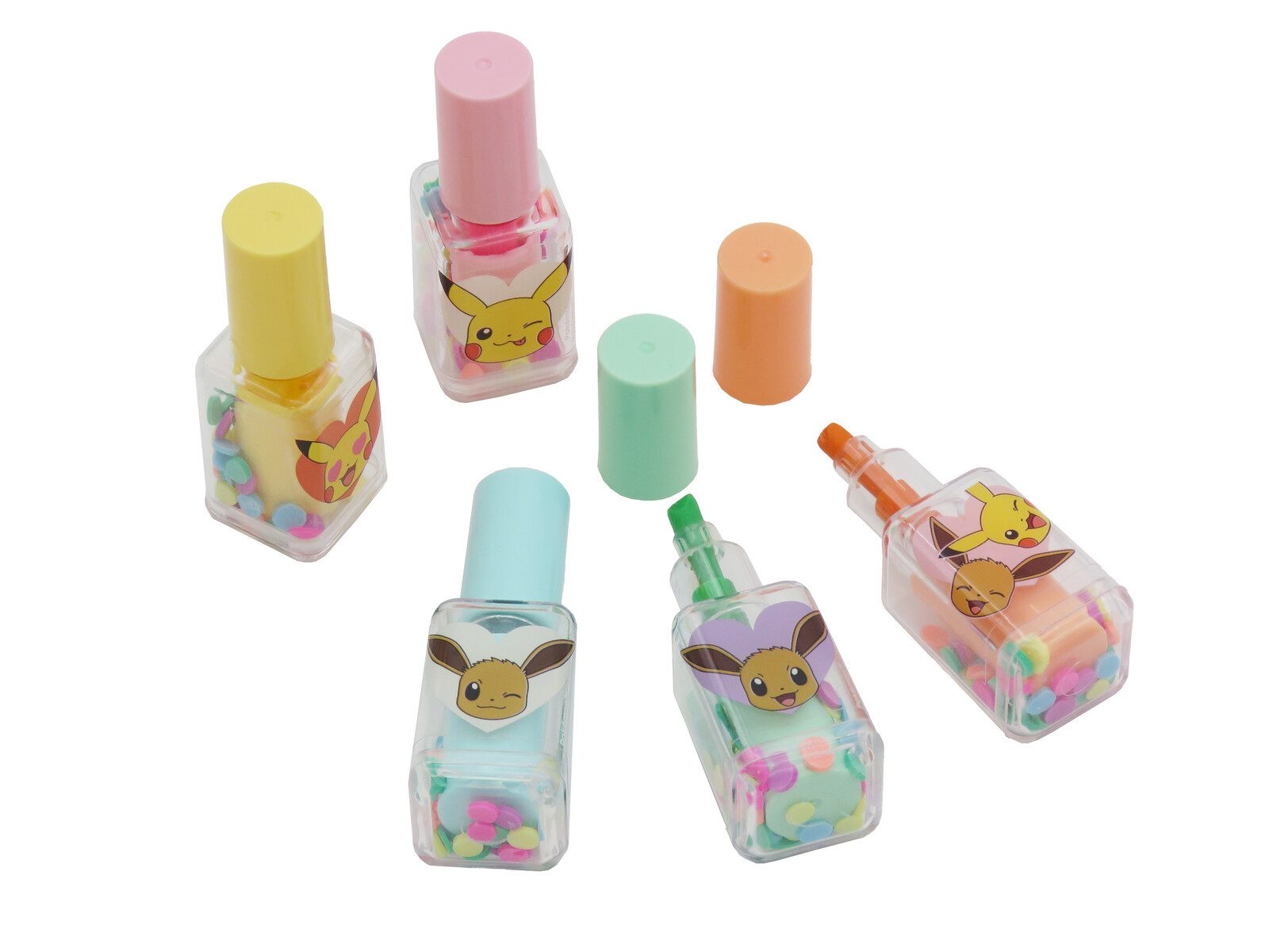 POKÉMON Marker Marker Set 5 teilig Textmarker in Nagellackform, (5-tlg)