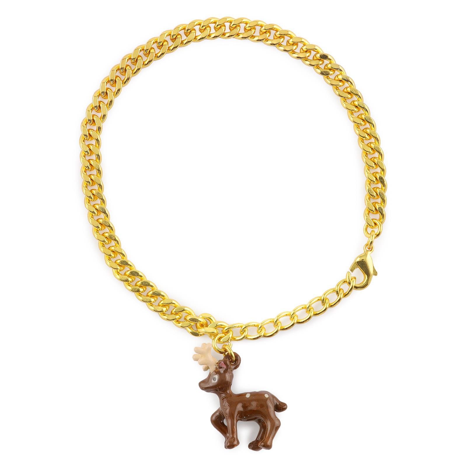 Silberarmband Reh Armband vergoldet