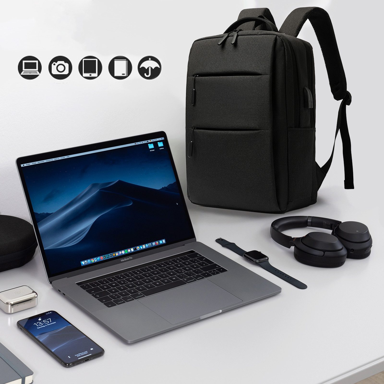 TAN.TOMI Laptoprucksack Rucksack Herren, Wasserdichter Laptop günstig online kaufen