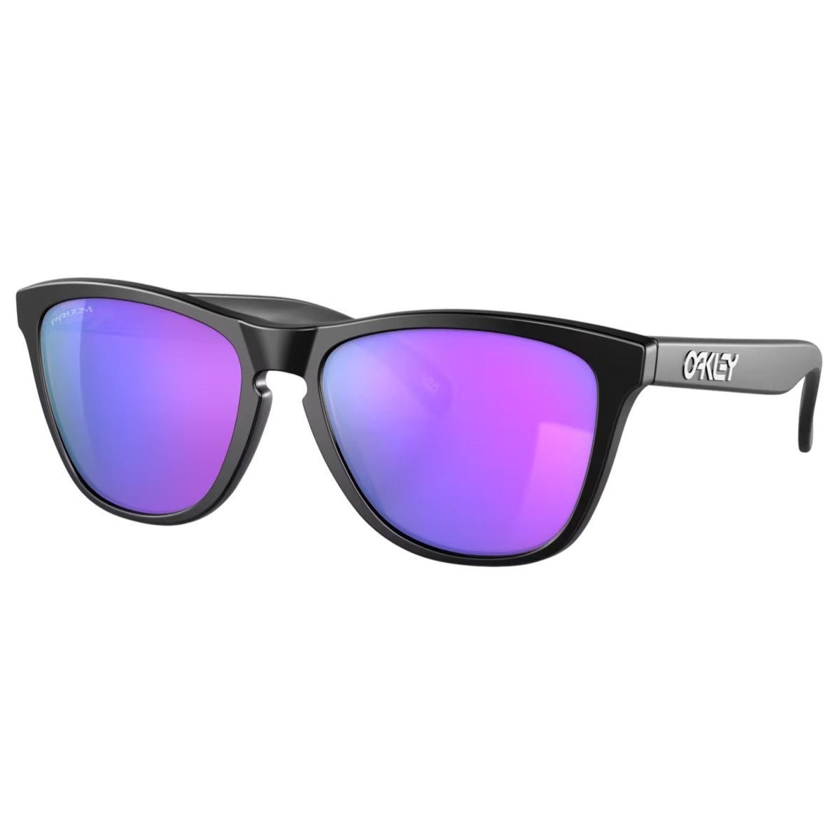 Oakley Sonnenbrille Frogskins (Glasfarbe: Prizm violet) matt schwarz/violett 9013H6