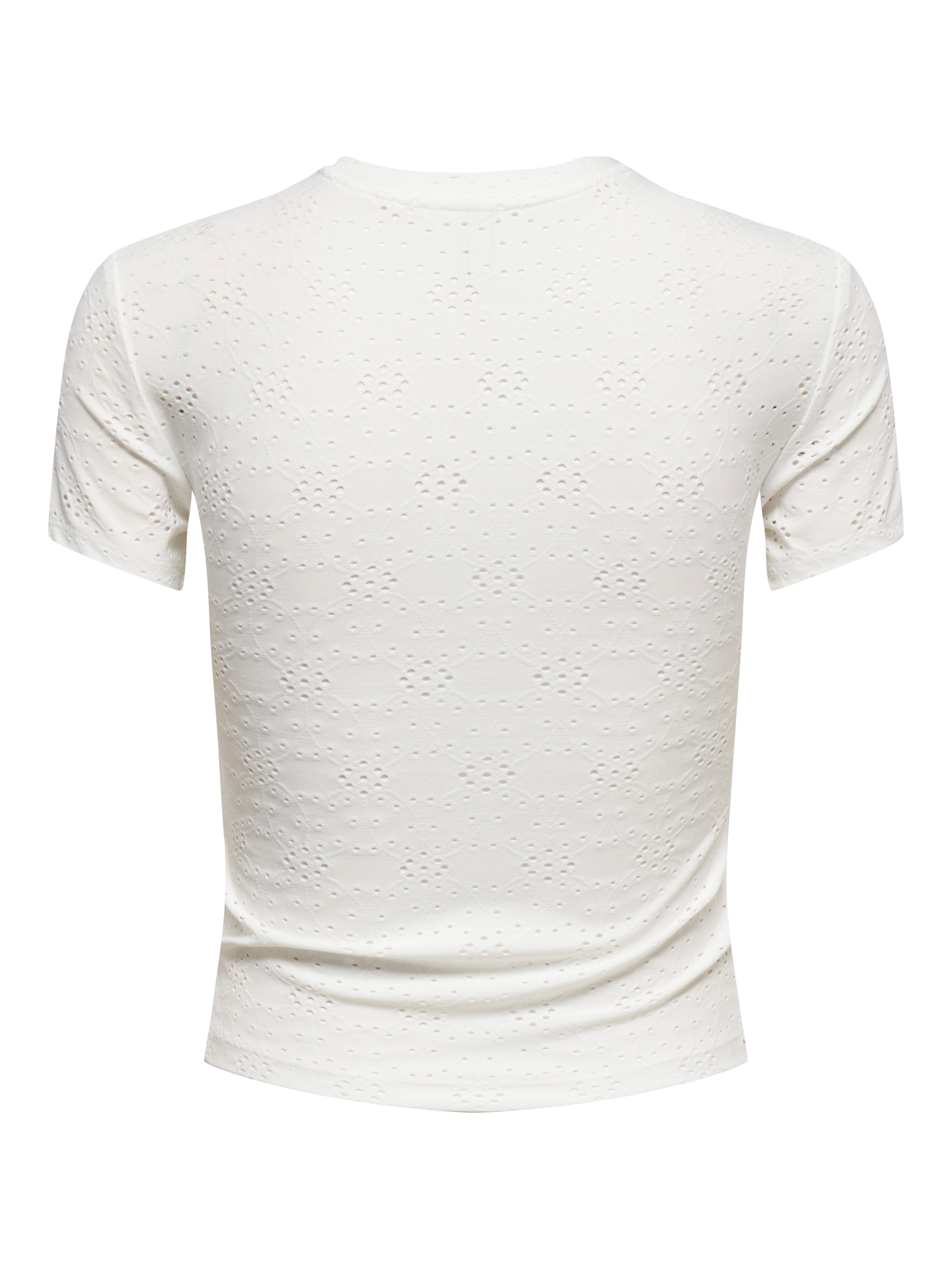 ONLY T-Shirt ONLSMILLA NEW S/S TOP JRS Materialmix, slim fit, Rundhals