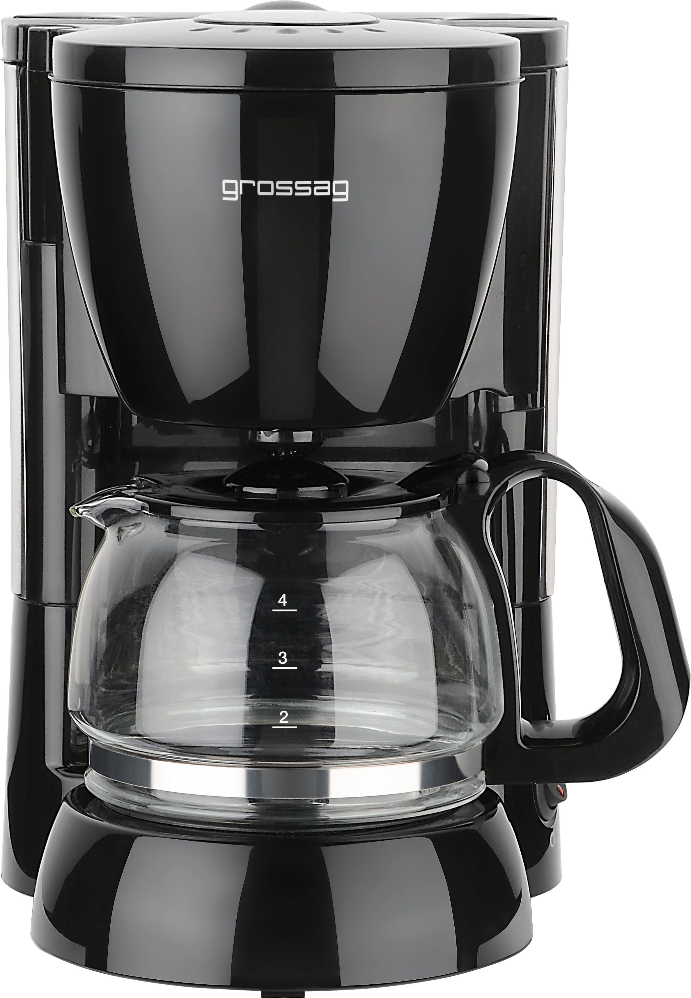 grossag Filterkaffeemaschine KA 12.17, 0,6l Kaffeekanne, Papierfilter 1x2, mit Glaskanne