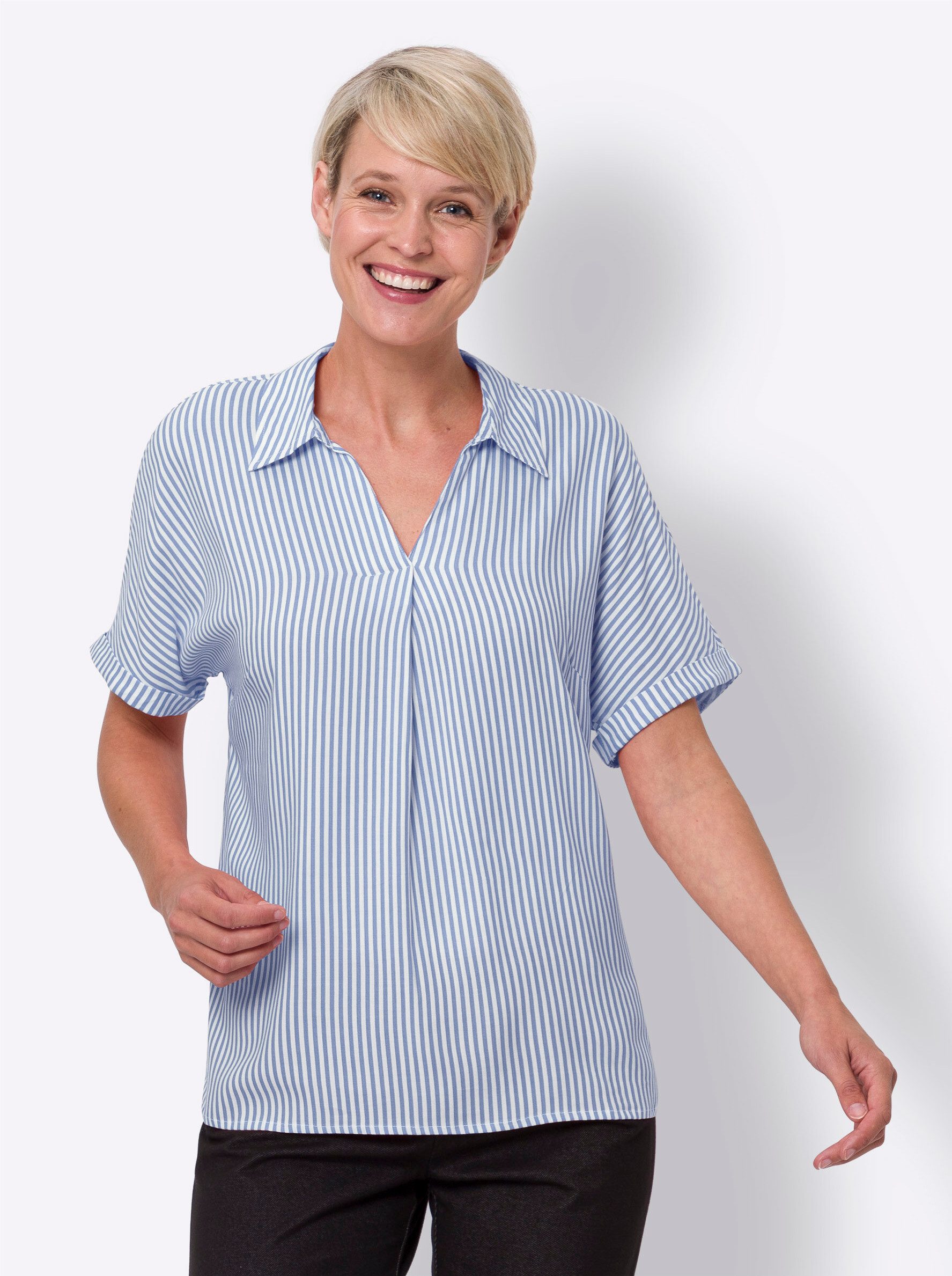 Sieh an! Klassische Bluse Schlupfbluse günstig online kaufen