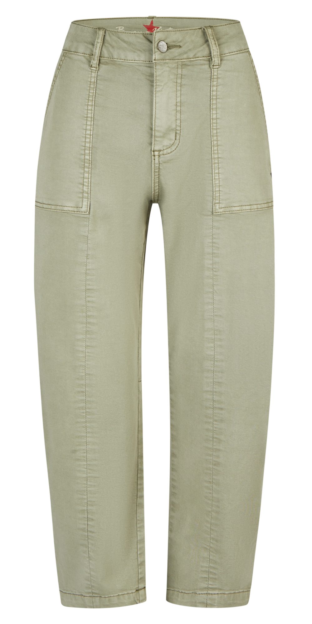 Stoffhose Barrel Worker summer twill - Barrel Hose Damen - Sommerhose - oliv