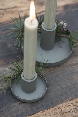 Ib Laursen Kandelaber, 2 Stück moderne skandic Stil Kerzenständer, staubig grün matt
