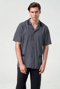 Vamp Schlafanzug UOMO di VAMP (Set, 2 tlg., Set) Herren Schlafanzug Pyjama Kurzarm Baumwolle