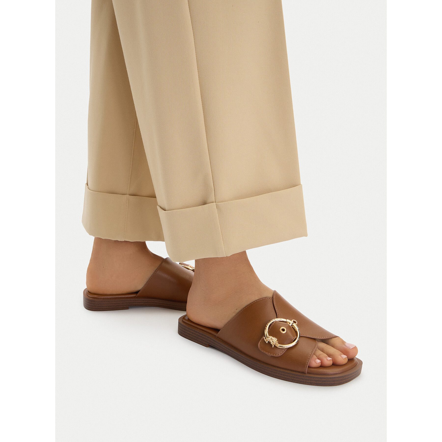 U.S. Polo Assn. US Polo Assn Damen-Flip-Flops, braun Badepantolette