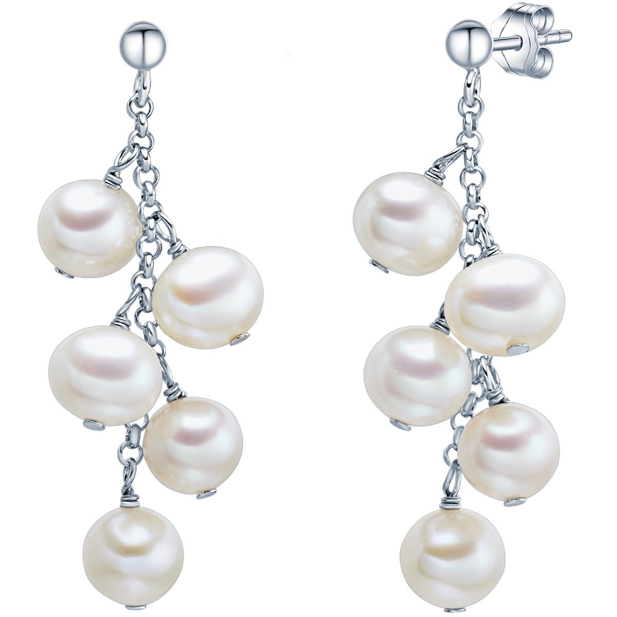 Valero Pearls Paar Ohrstecker silber, aus Süßwasser-Zuchtperlen