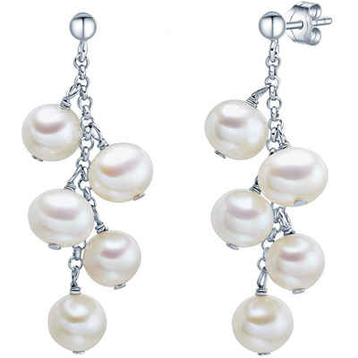 Valero Pearls Perlenohrringe silber, aus Süßwasser-Zuchtperlen