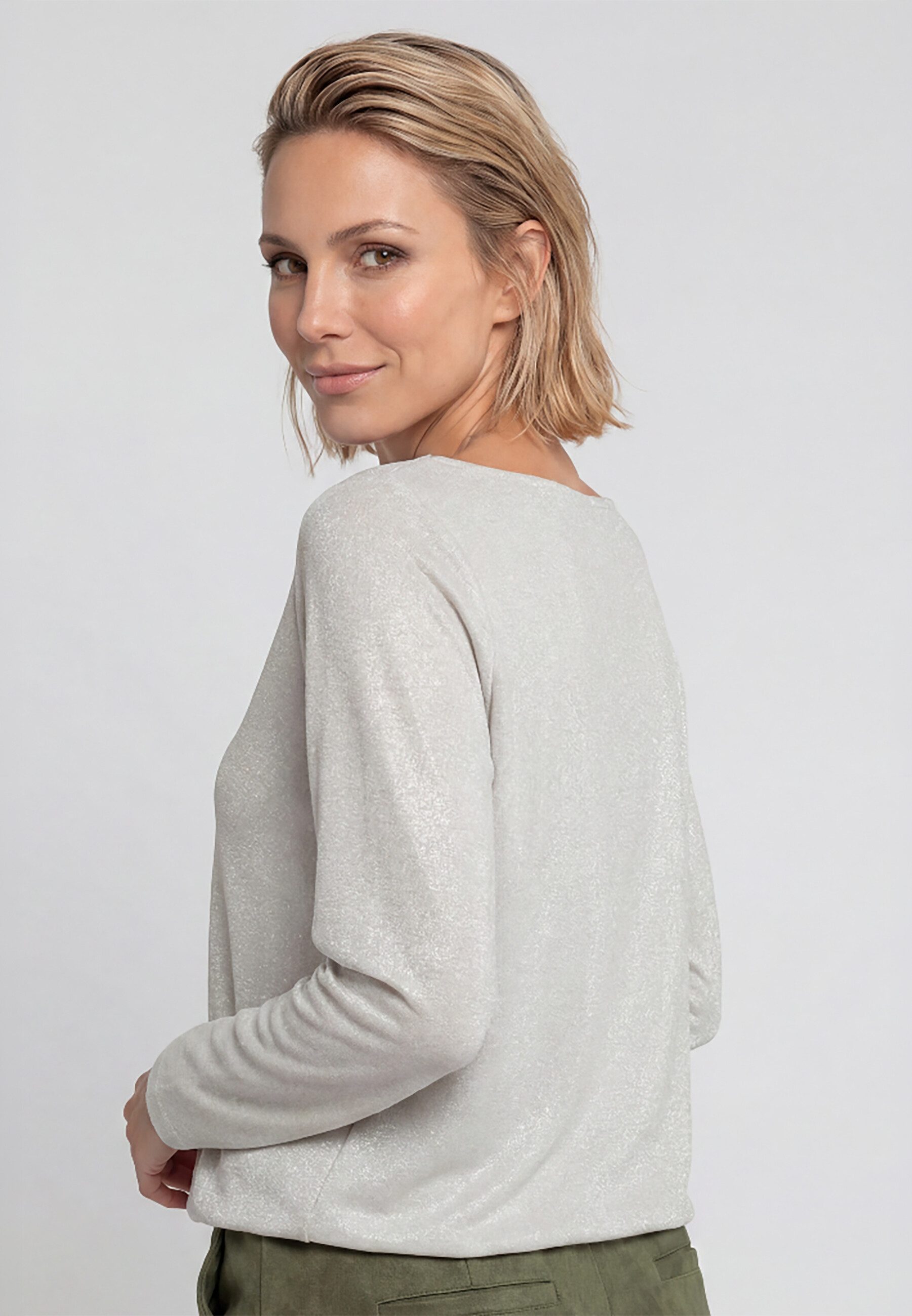 Olsen T-Shirt Shirt mit U-Boot-Ausschnitt