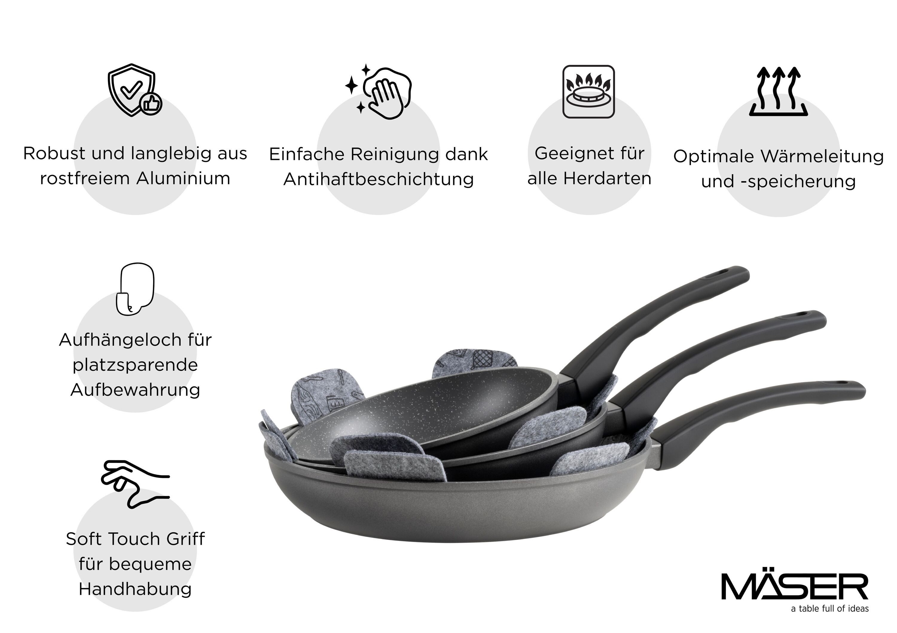 MÄSER Bratpfanne Leonis, Aluminium
