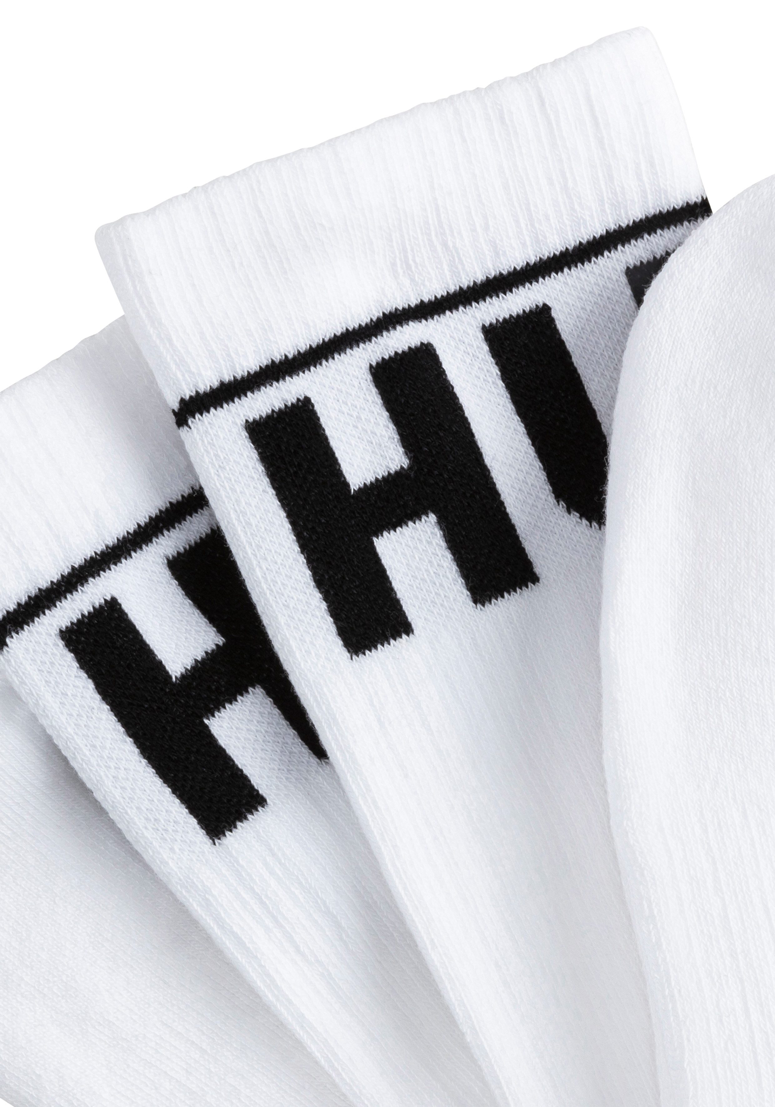 HUGO Freizeitsocken 2P QS RIB ICONIC CC (Packung, 2-Paar, 2er) mit kontrast günstig online kaufen