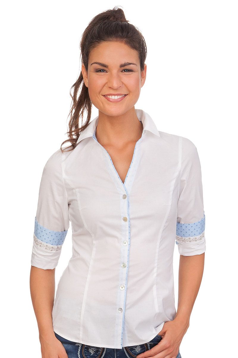 Trachtenbluse Trachtenbluse - MARLEY - hellblau