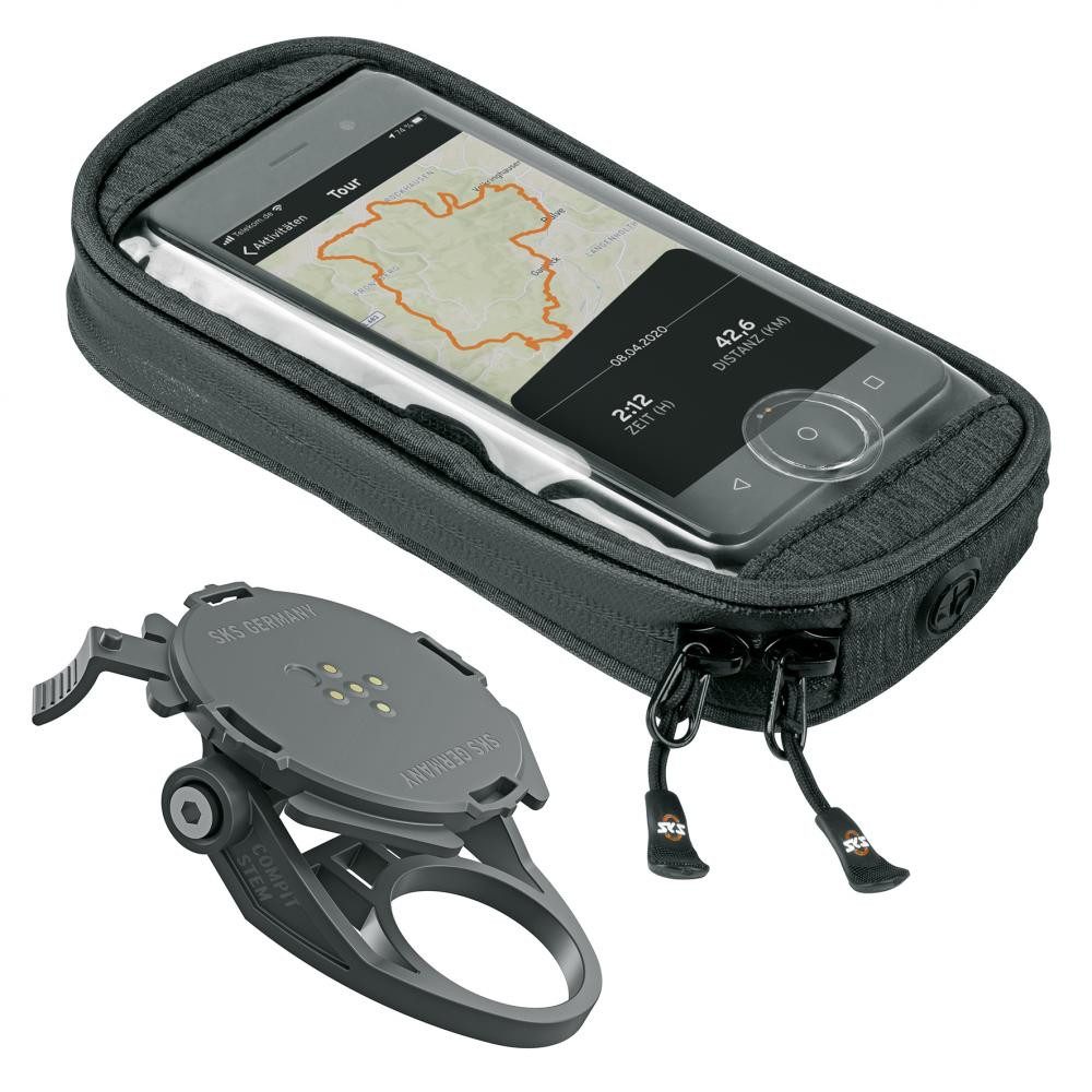 SKS Fahrradtasche SKS GERMANY COMPIT/STEM & COM/SMARTBAG: Wasserdichte Smartphone-Halter