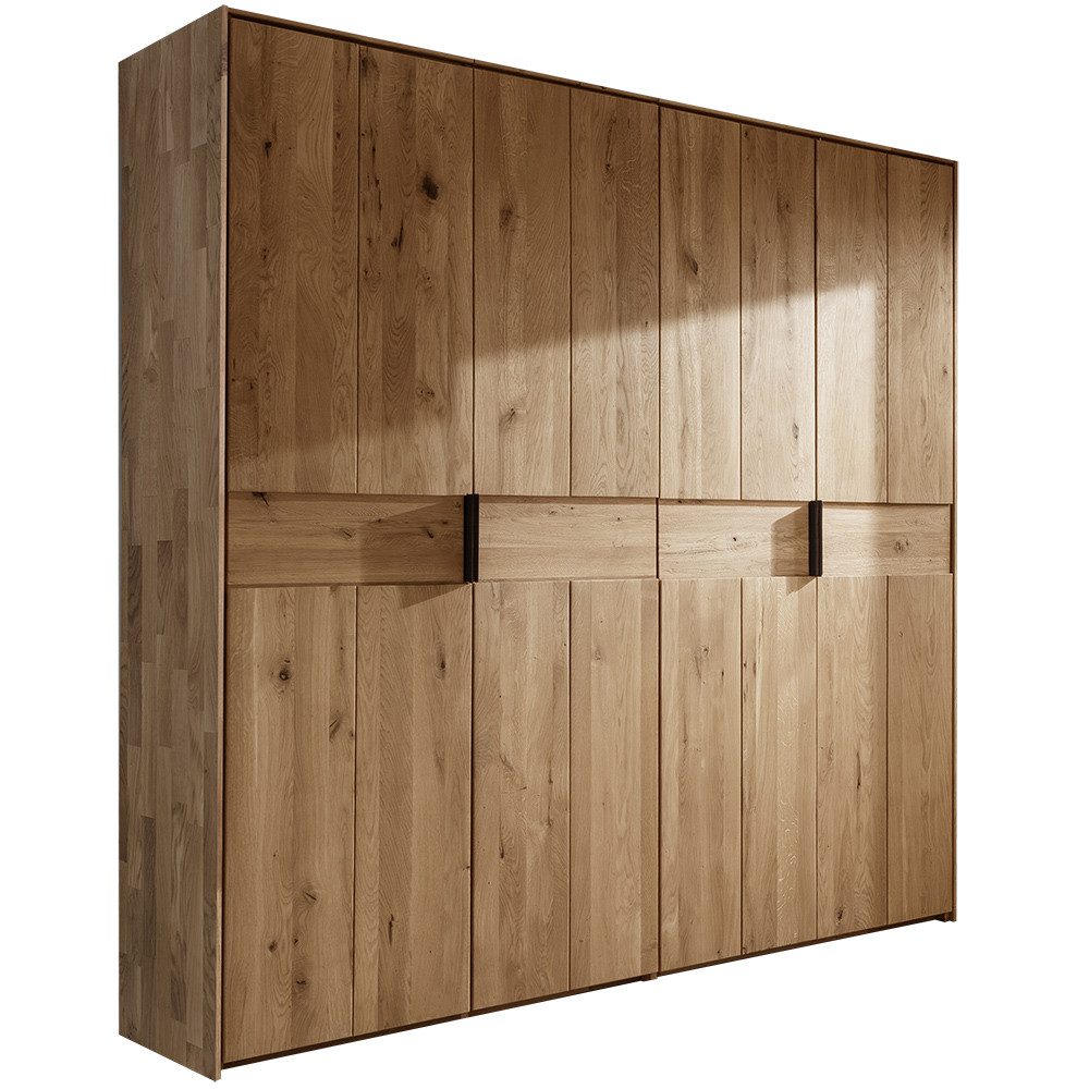 Lomadox Kleiderschrank AVELLINO-137 Garderobenschrank Schlafzimmerschrank Massivholz Schrank Eiche