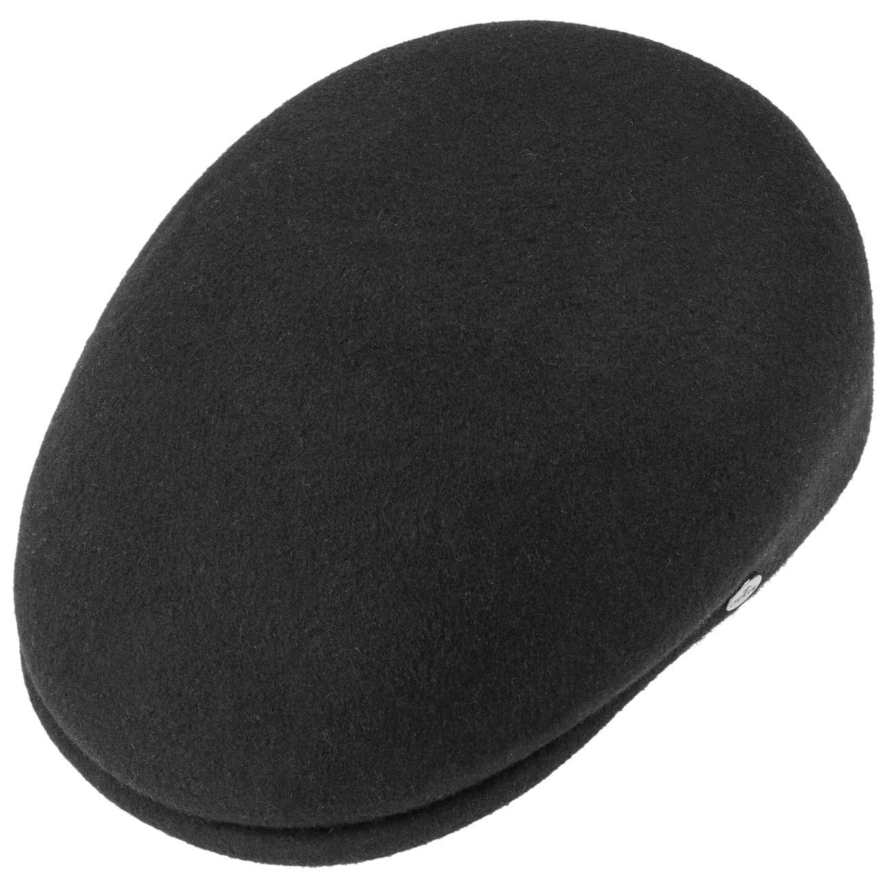 Lierys Flat Cap Italy in Made Schirmmütze schwarz (1-St) mit Schirm