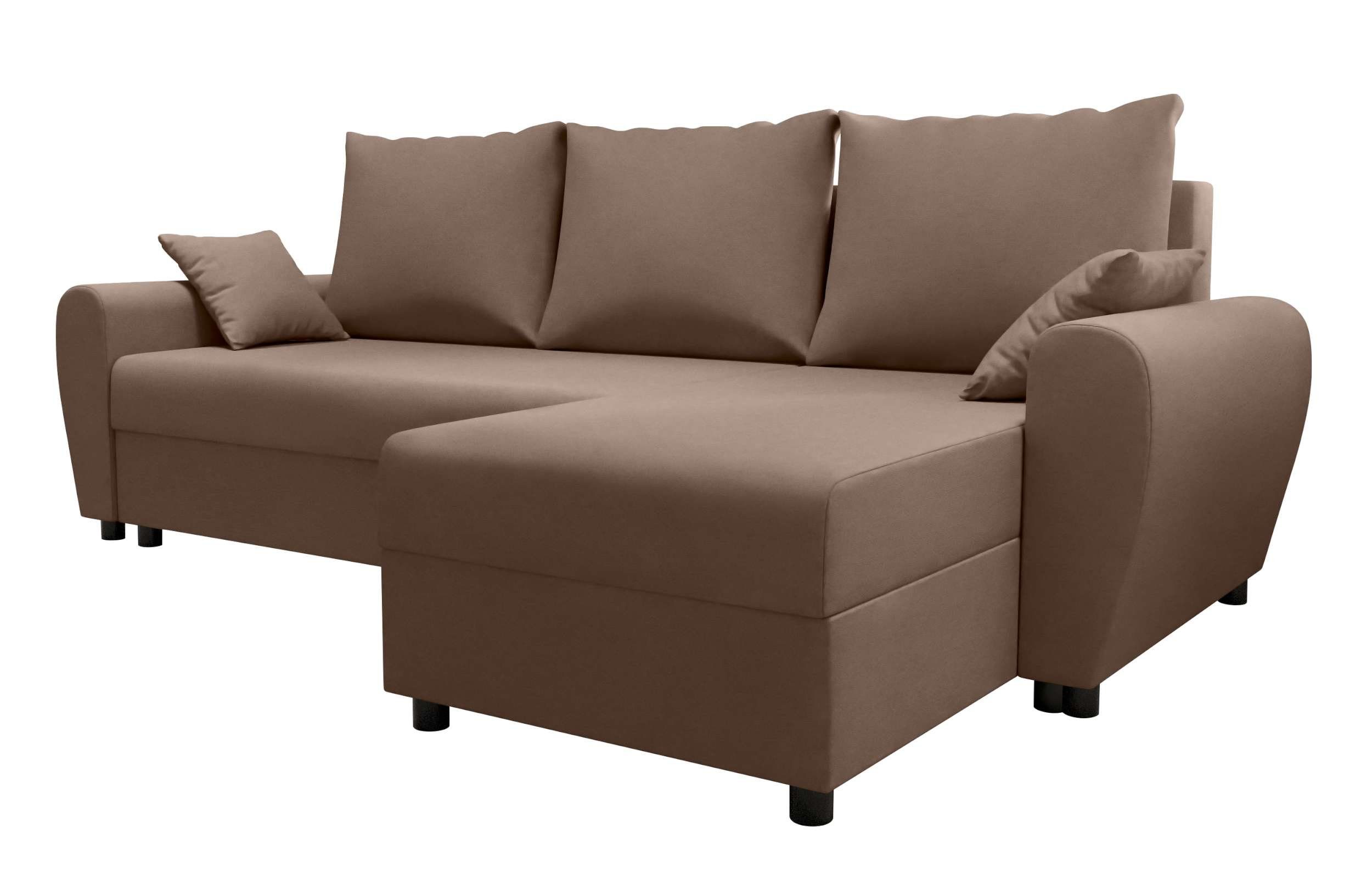 Eckcouch, mit L-Form, Sofa, Bettkasten, Bettfunktion, Design Ecksofa Melina, Modern Sitzkomfort, Stylefy mit