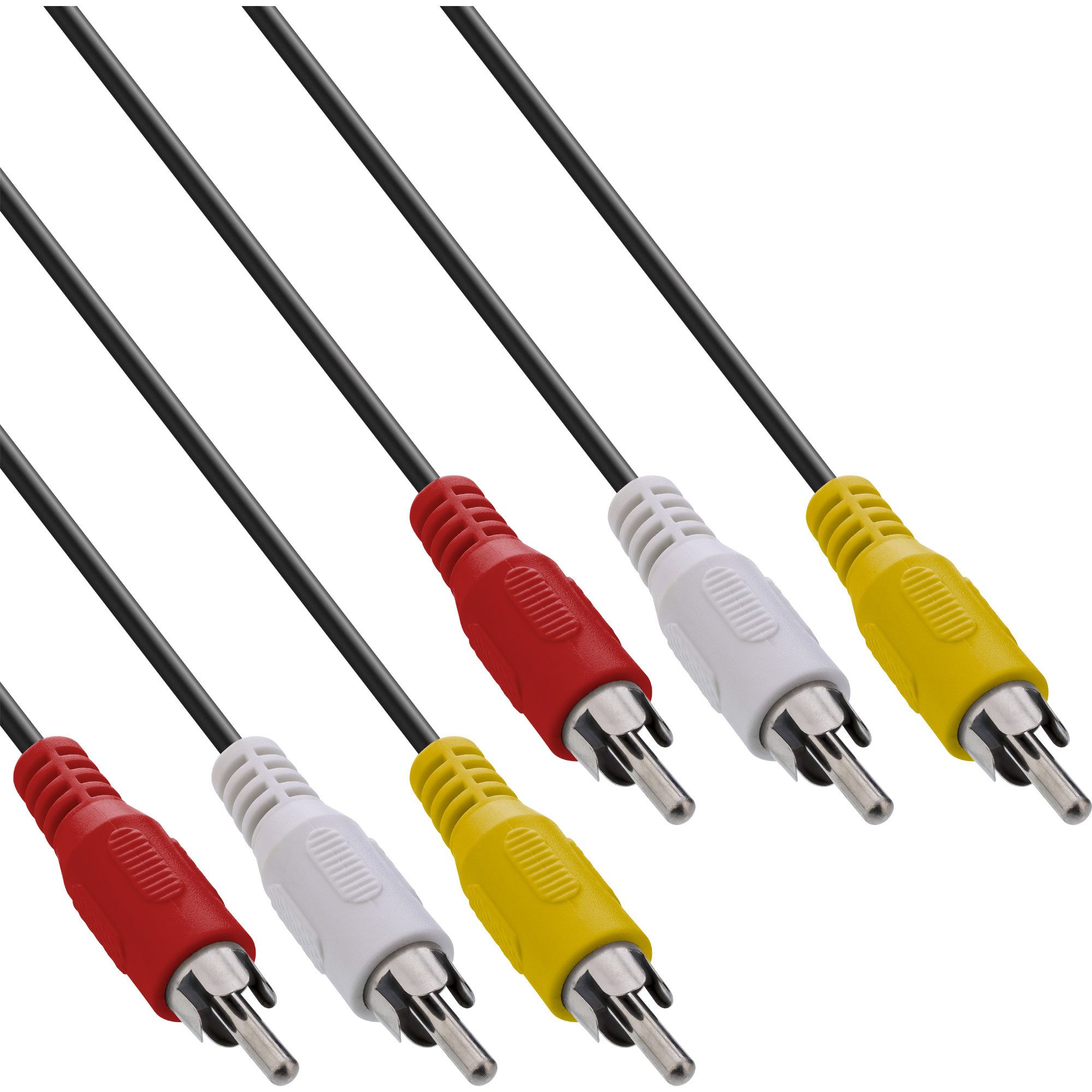 Inline InLine® Cinch Kabel, Audio/Video 3x Cinch, Stecker / Stecker, 2m Audio- & Video-Kabel