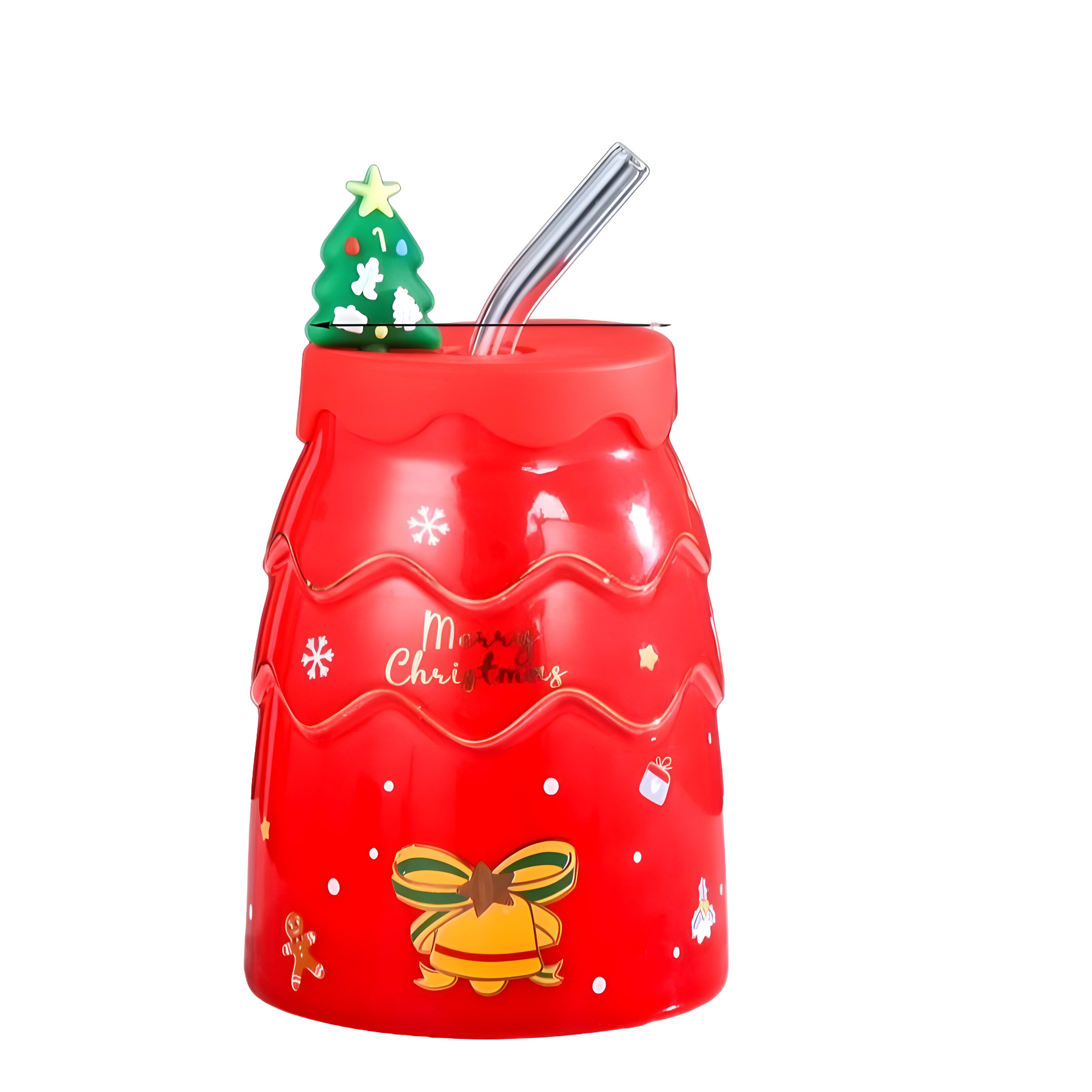 WS-Trend Tasse Weihnachten Christmas 2tlg Set Keramik Kaffeetasse Teetasse Halm, 2-tlg., Keramik