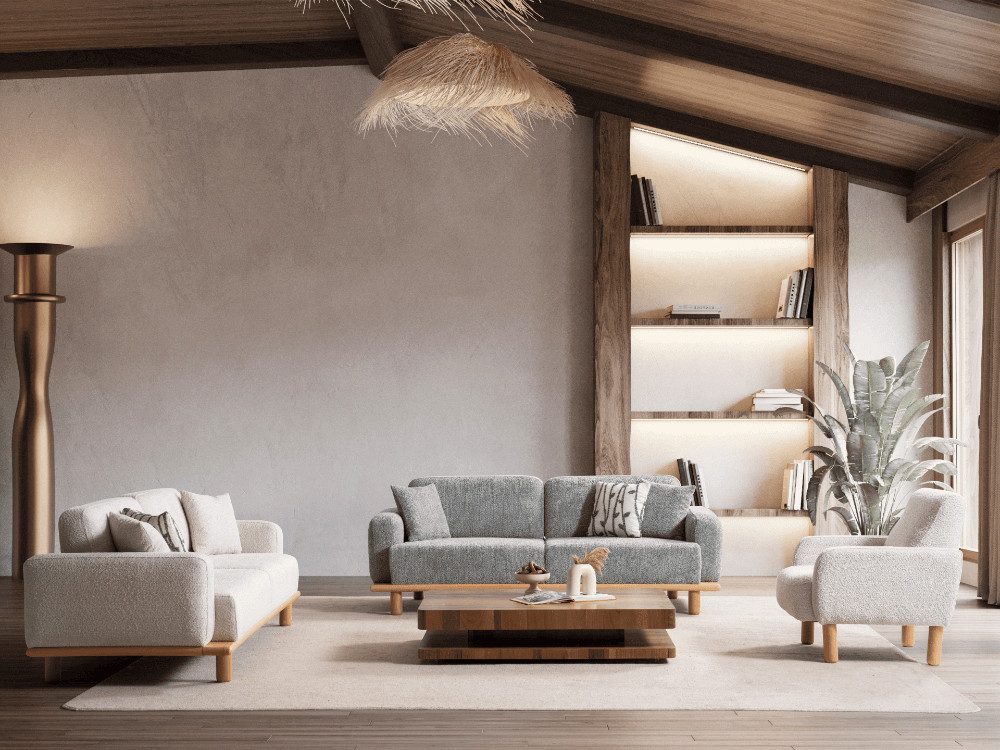 Nobelaa Sofa Sitzgruppe/Sofa Set - Wohnzimmergarnitur "Gardenia" 3+3+1