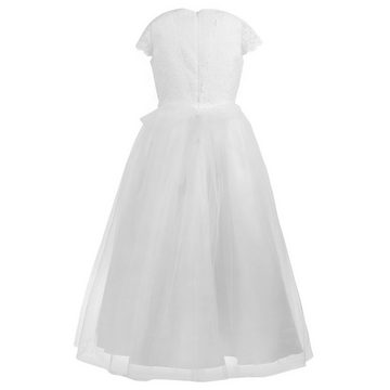 Dalary Tüllkleid Blumenmädchenkleid Kommunionkleid Dalary DK-223 Weiß