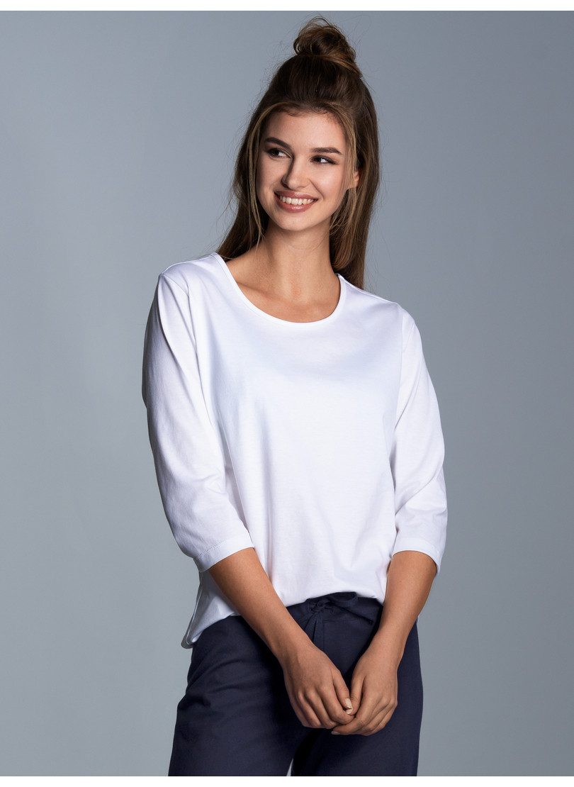 Trigema T-Shirt TRIGEMA Langarmshirs aus Biobaumwolle (1-tlg)