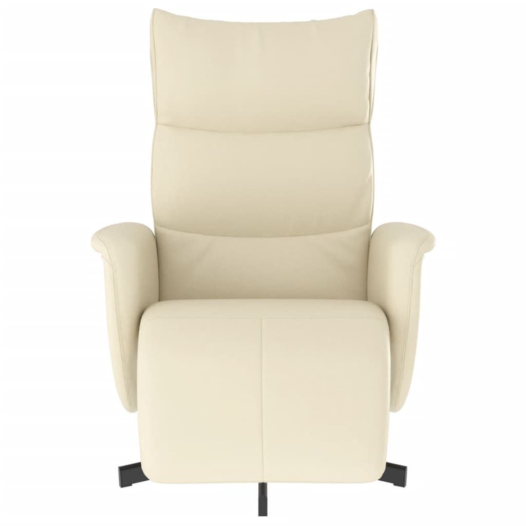 vidaXL Relaxsessel, Relaxsessel mit Fußteil Creme Kunstleder