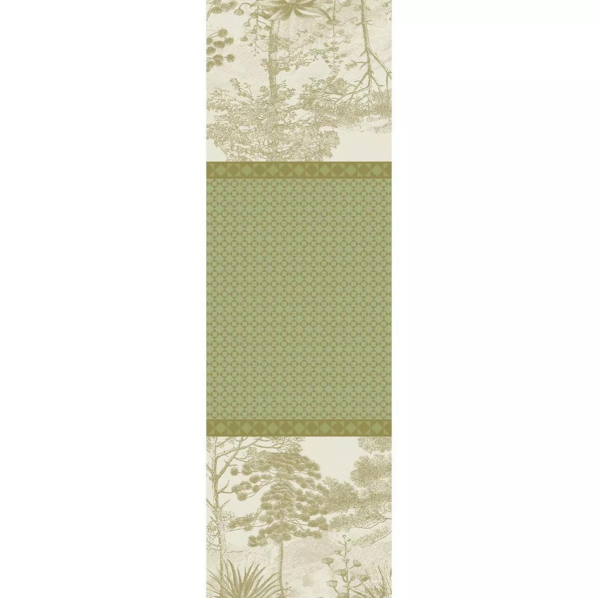 Garnier Thiebaut Tischläufer Tischläufer Le Sud Vert 54x174 cm, jacquard-gewebt