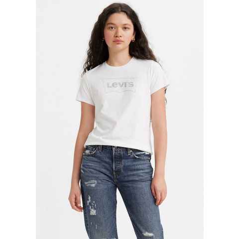 Levi's® Rundhalsshirt THE PERFECT TEE mit Logo im Metallic-Holo Print