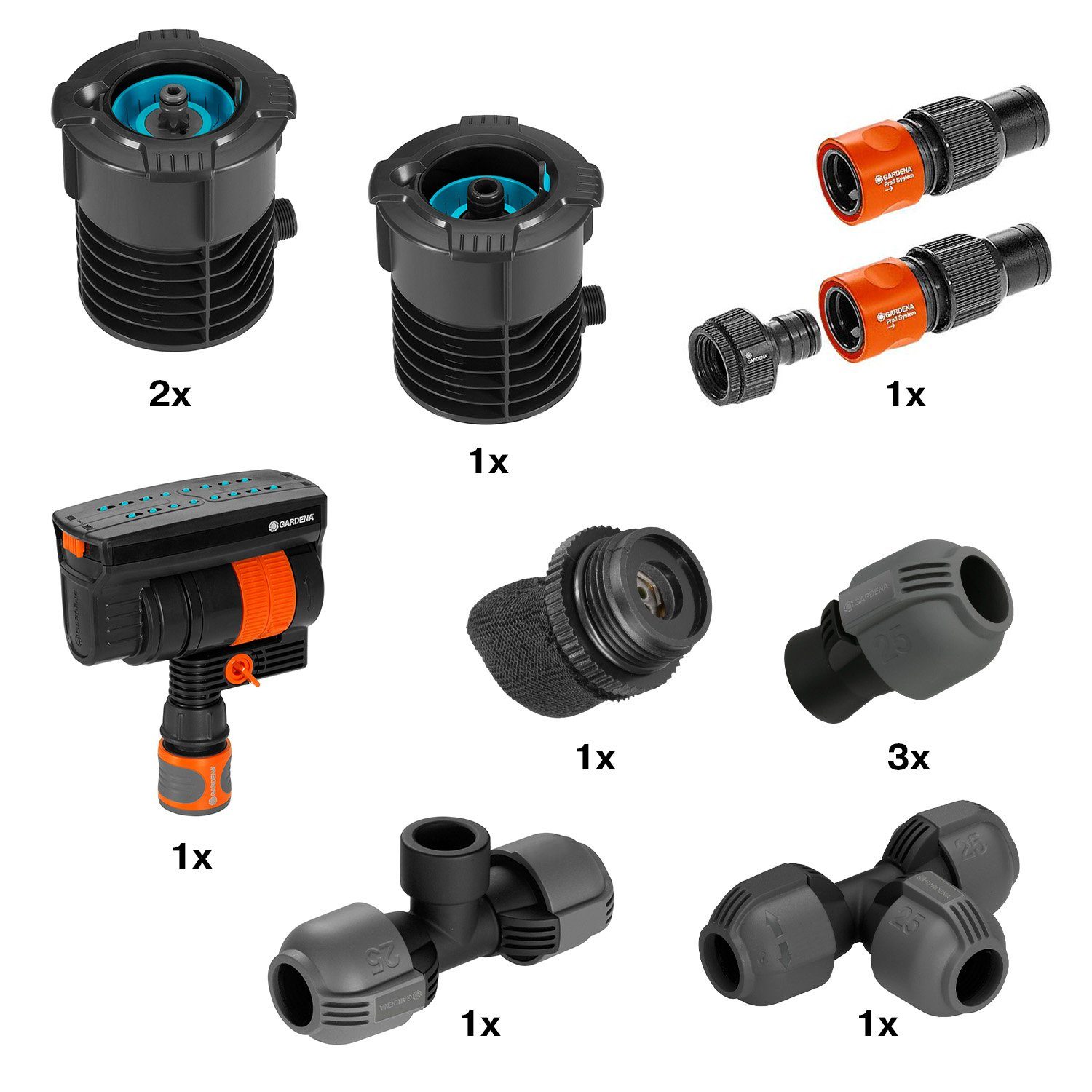 Bewässerungssystem Start-Set Pipeline Viereckregner