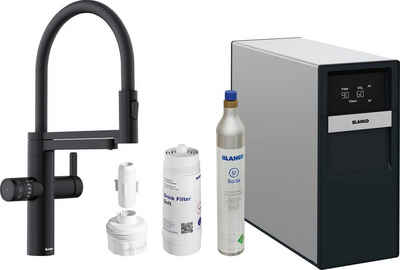 Blanco Elektrischer Wasserhahn drink.soda EVOL-S Pro, Hochdruck-Anschluss, für gefiltertes, gekühltes und sprudelndes Wasser, Set, 6-tlg.