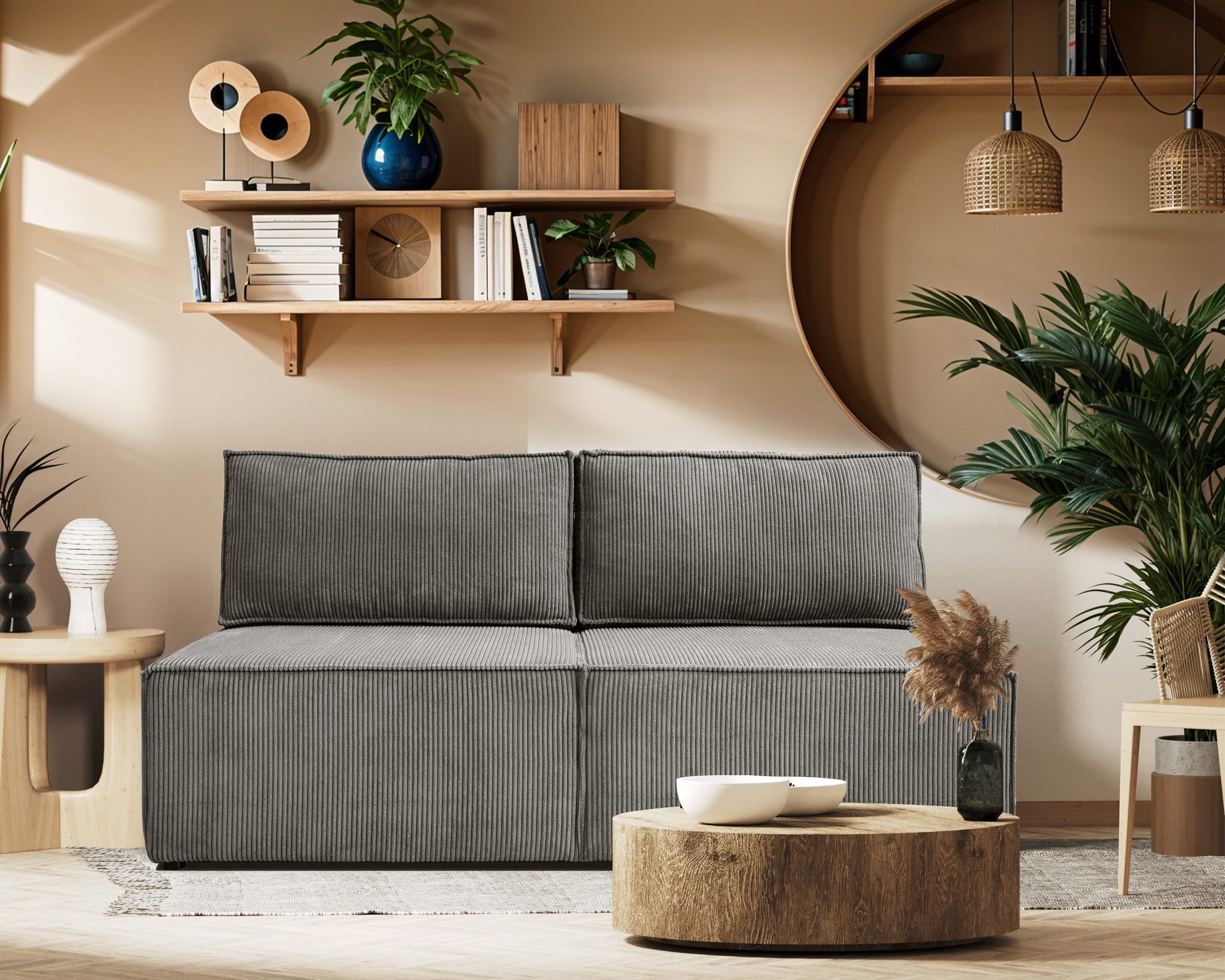 Kaiser Möbel Sofa Schlafsofa mit Bettzeugfach COMPI, Optional mit Bettfunktion und Bettzeugabteil