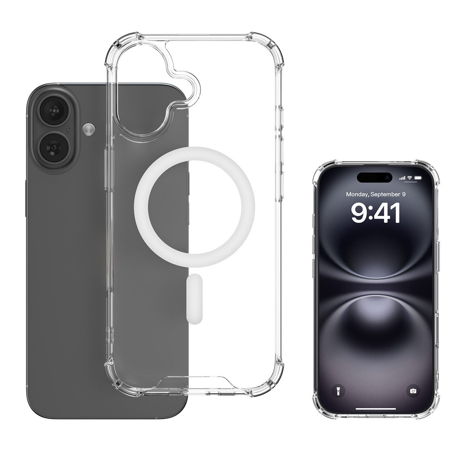 4smarts Handyhülle Hybrid Case Ibiza für Apple iPhone 17/Pro/Pro Max/Air 15,9 cm/6,3 Zoll, transparente Hülle für Apple iPhone 17/Pro/Pro Max/Air mit MagSafe