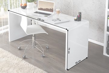 riess-ambiente Schreibtisch FAST TRADE 140cm weiß, Arbeitszimmer · Hochglanz · groß · Modern Design · Home Office