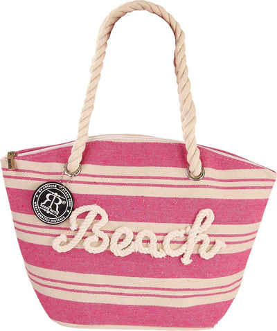 Robin Ruth Strandtasche Robin Ruth Strandtasche Baumwolle, Strandtasche Baumwolle, Polyester, rosa, beige ca. 20cm hoch