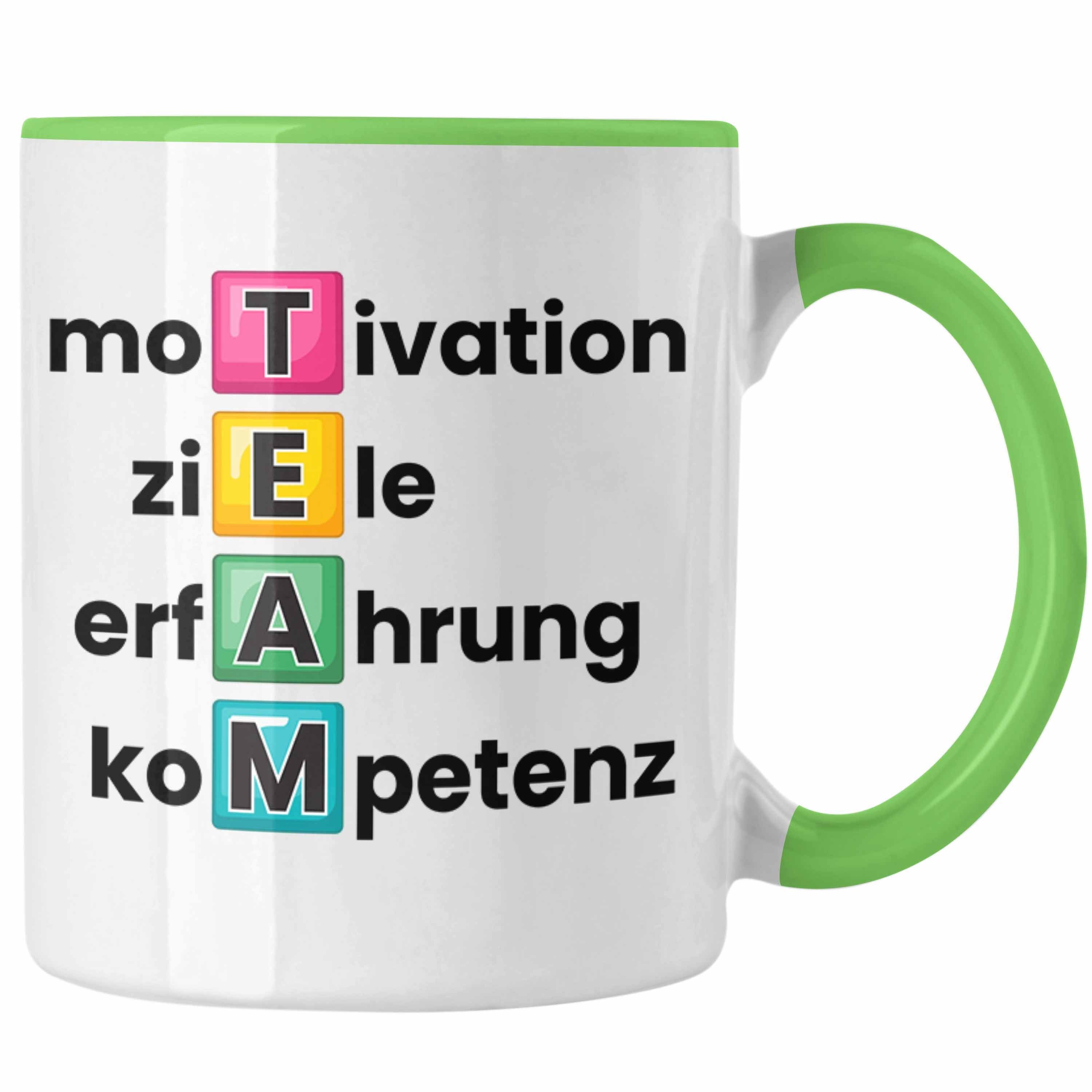 Trendation Tasse Tasse Motivierendes Geschenk für das Team Spruch Grün