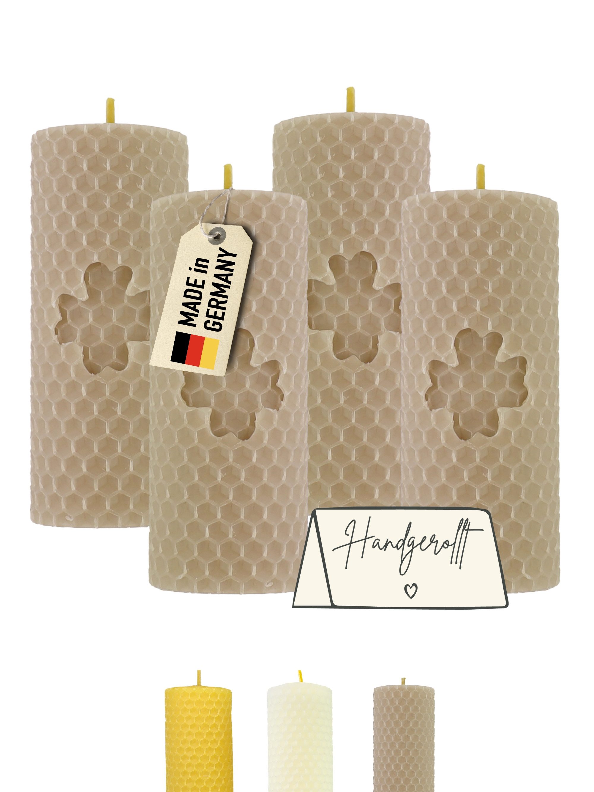 Wachsmann Bienenprodukte Bienenwachskerze handgerollt, 100 % günstig online kaufen