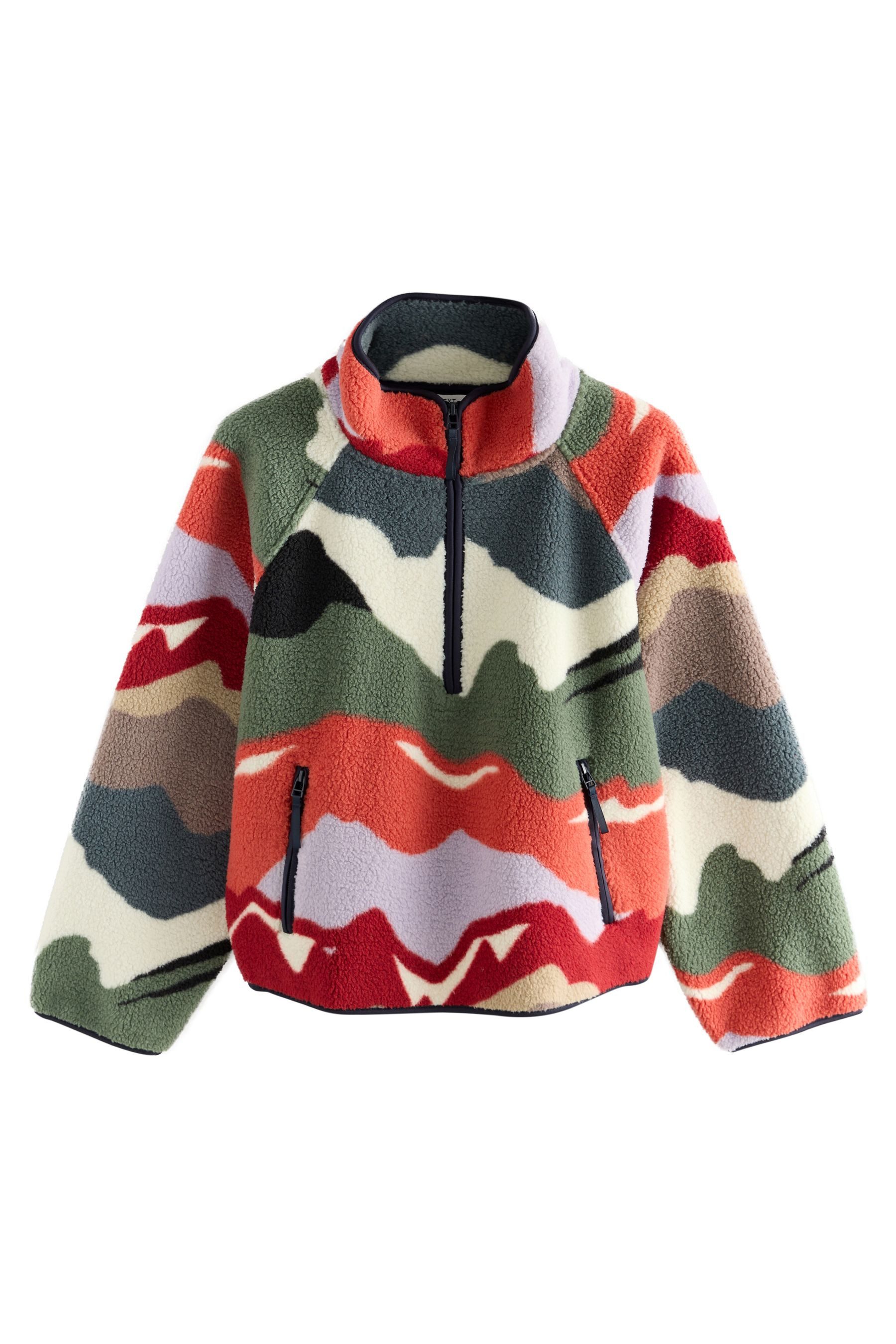 Next Fleecejacke Active Borgjacke mit Print (1-St) günstig online kaufen