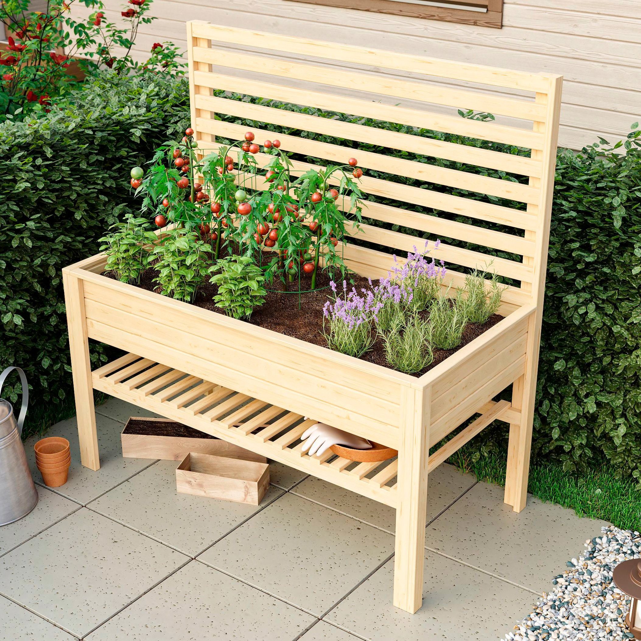 KARIBU Hochbeet mit Spalier als Rankhilfe, BxTxH 168x84x91 cm online