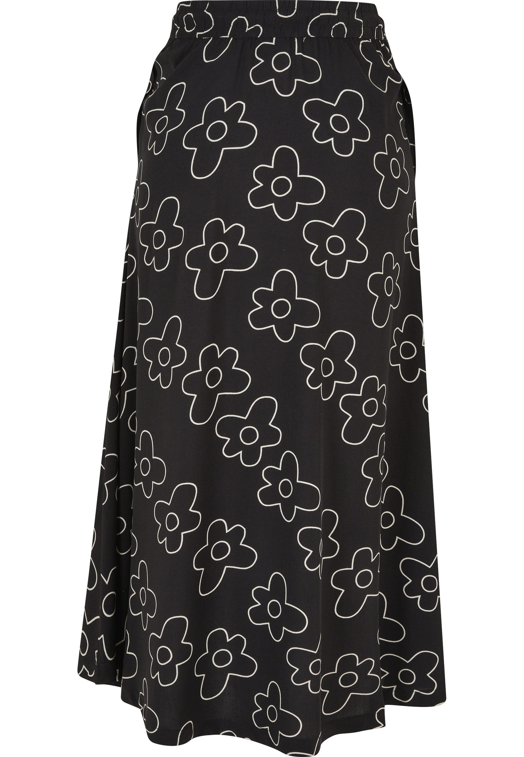 URBAN CLASSICS Jerseyrock Urban Classics Damen Ladies Viscose Midi Skirt (1-tlg)