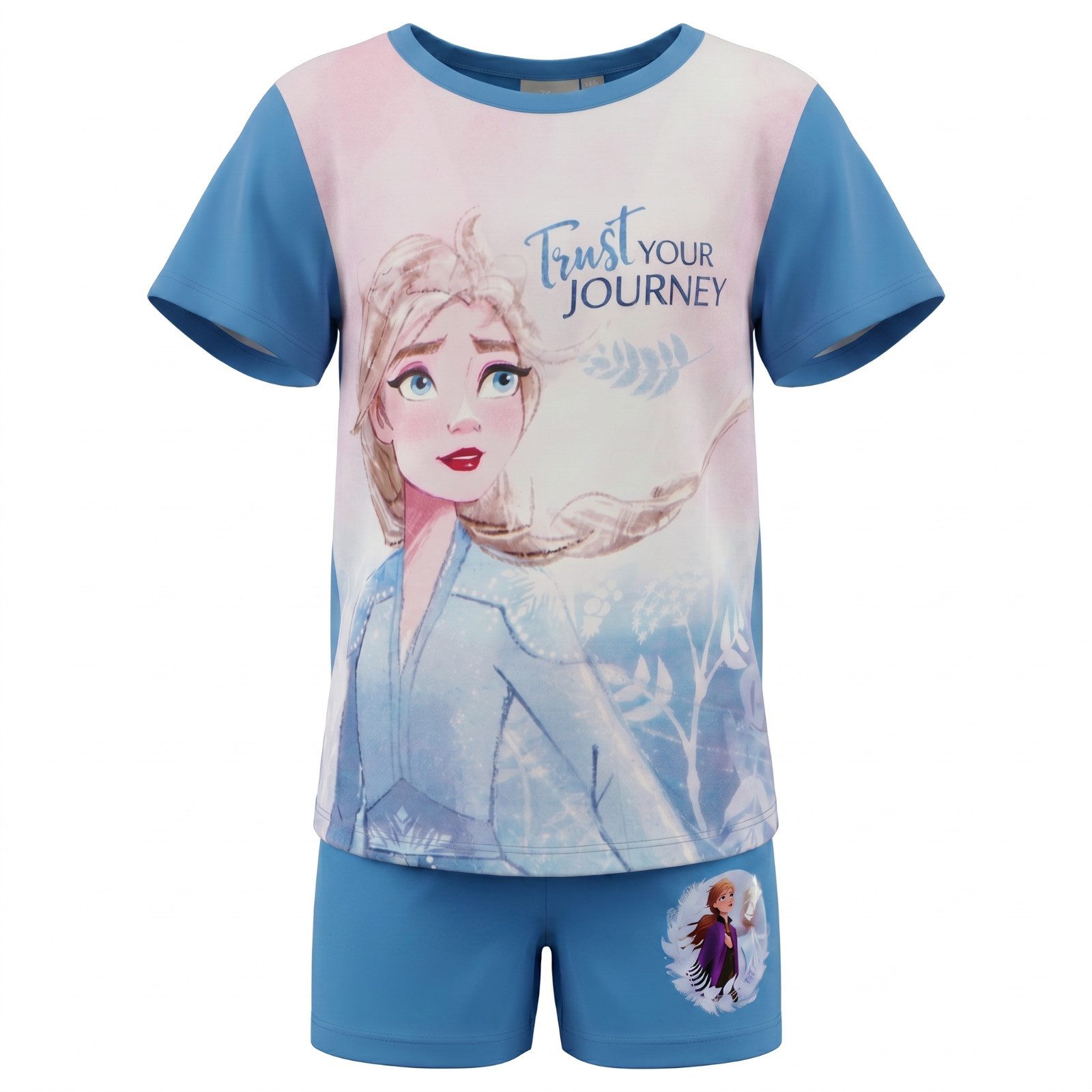 Disney Schlafanzug Disney Die Eiskönigin Elsa Kinder kurzarm Schlafanzug Pyjama 98-128 100% Baumwolle