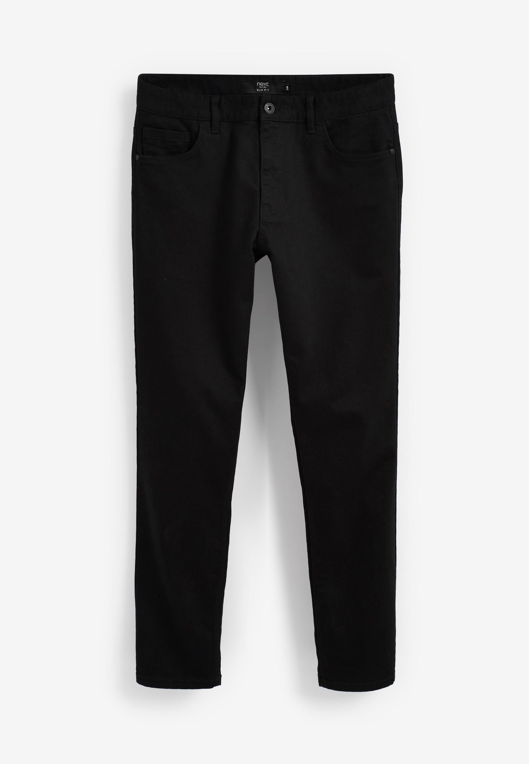 Next Slim-fit-Jeans Essential Slim mit Fit Stretch (1-tlg) Solid Jeans Black