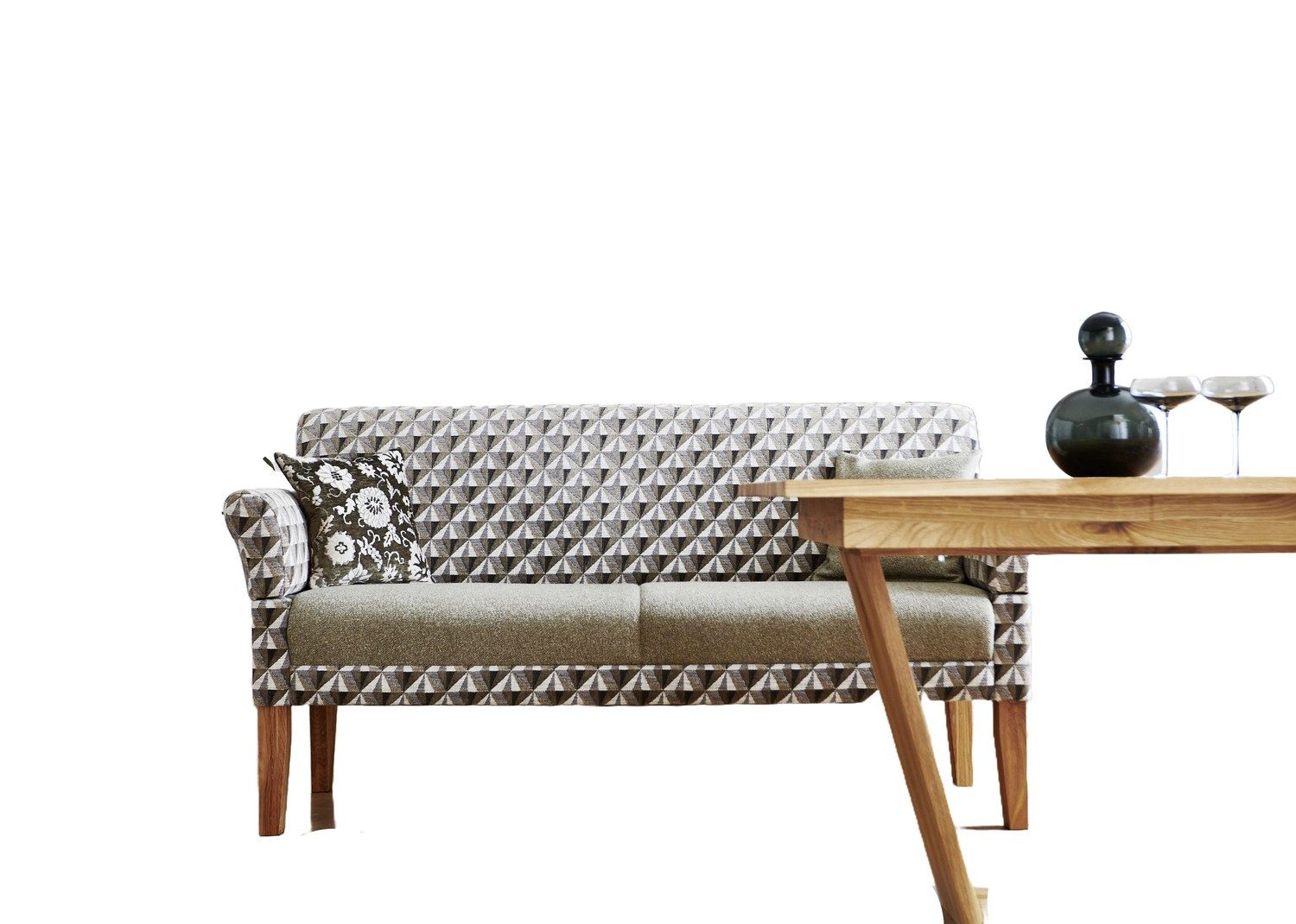 Natur24 Essbank Küchensofa Tischsofa Wien 201x71 Blau Braun