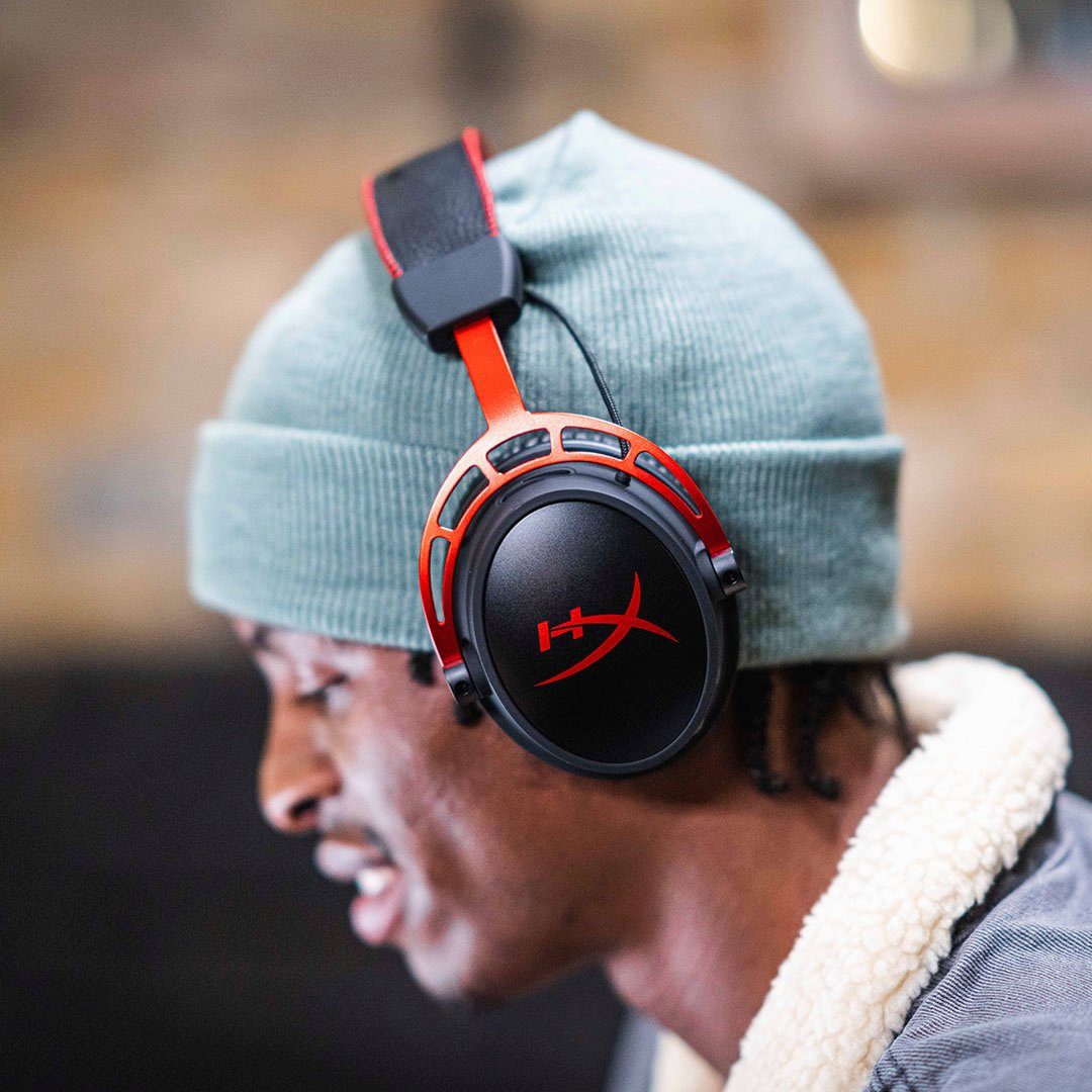 HyperX Cloud Alpha Wireless (LED Ladestandsanzeige, Mikrofon abnehmbar, Rauschunterdrückung) Gaming-Headset