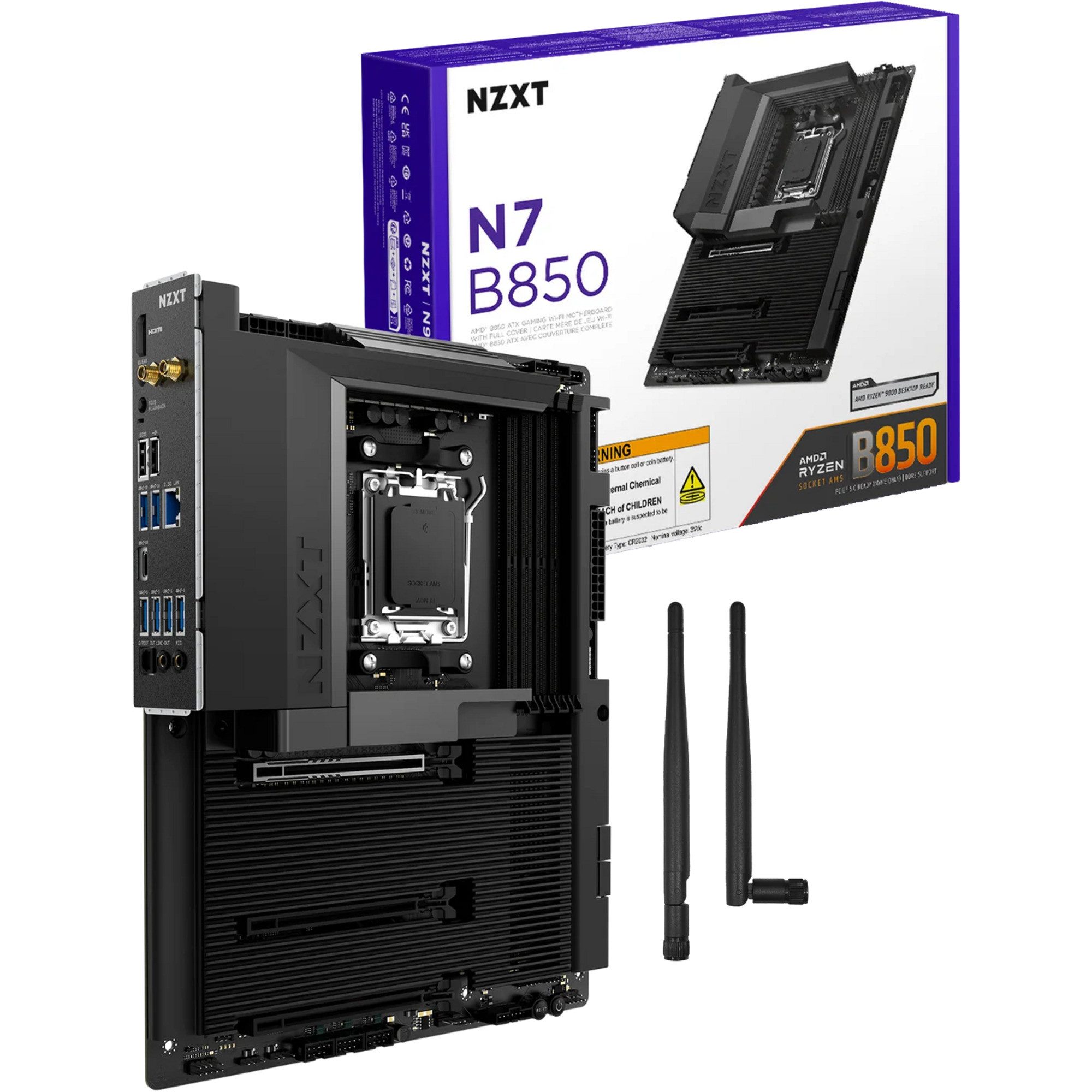 NZXT NZXT N7 B850 Black, Mainboard Mainboard