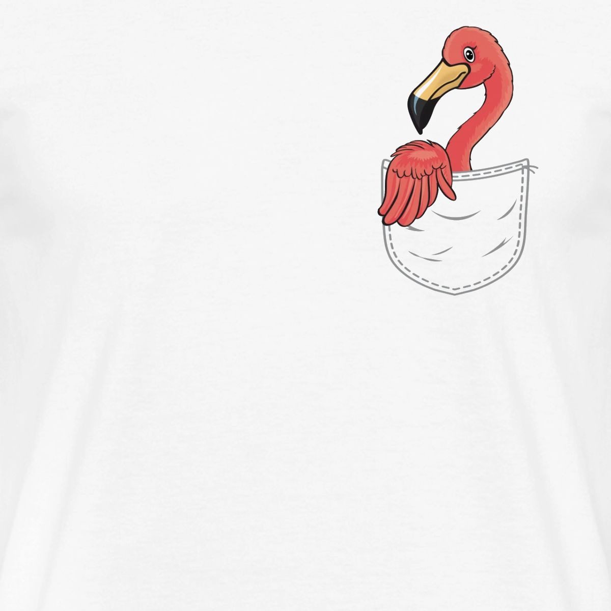 Spreadshirt T-Shirt Flamingo Brusttasche Männer T-Shirt (1-tlg)