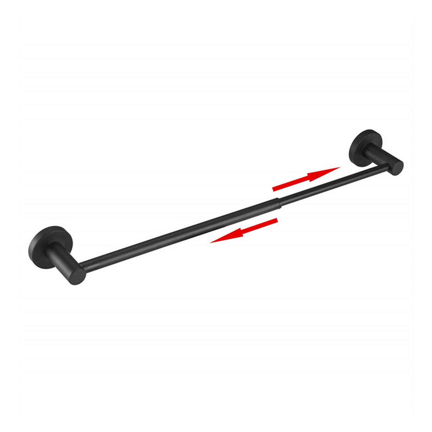 LAPAPRO Handtuchstange Ausziehbarer Handtuchhalter aus schwarzem Edelstahl, günstig online kaufen