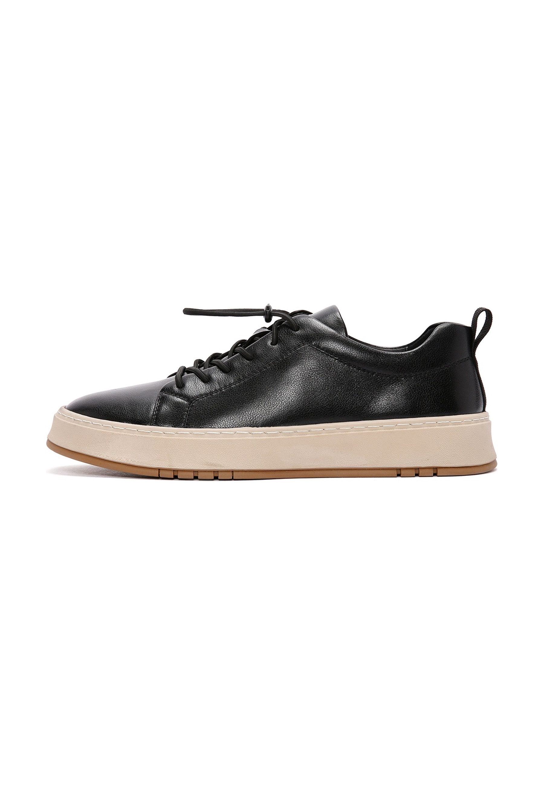 Derimod Leder Sneaker Sneaker Echtes Leder, Futterkomfort, Gummisohle, Schnürpassform