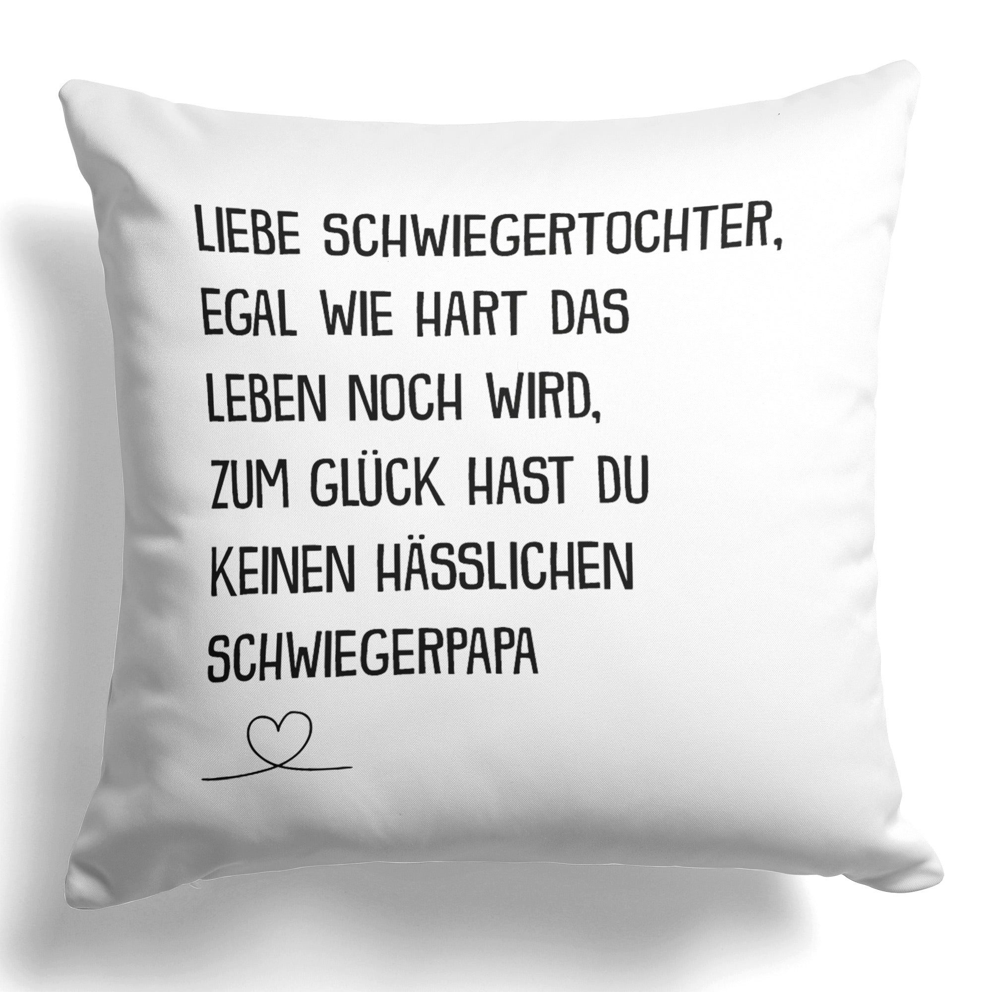 22Feels Dekokissen Schwiegertochter Geschenk v. Schwiegerpapa Hochzeit
