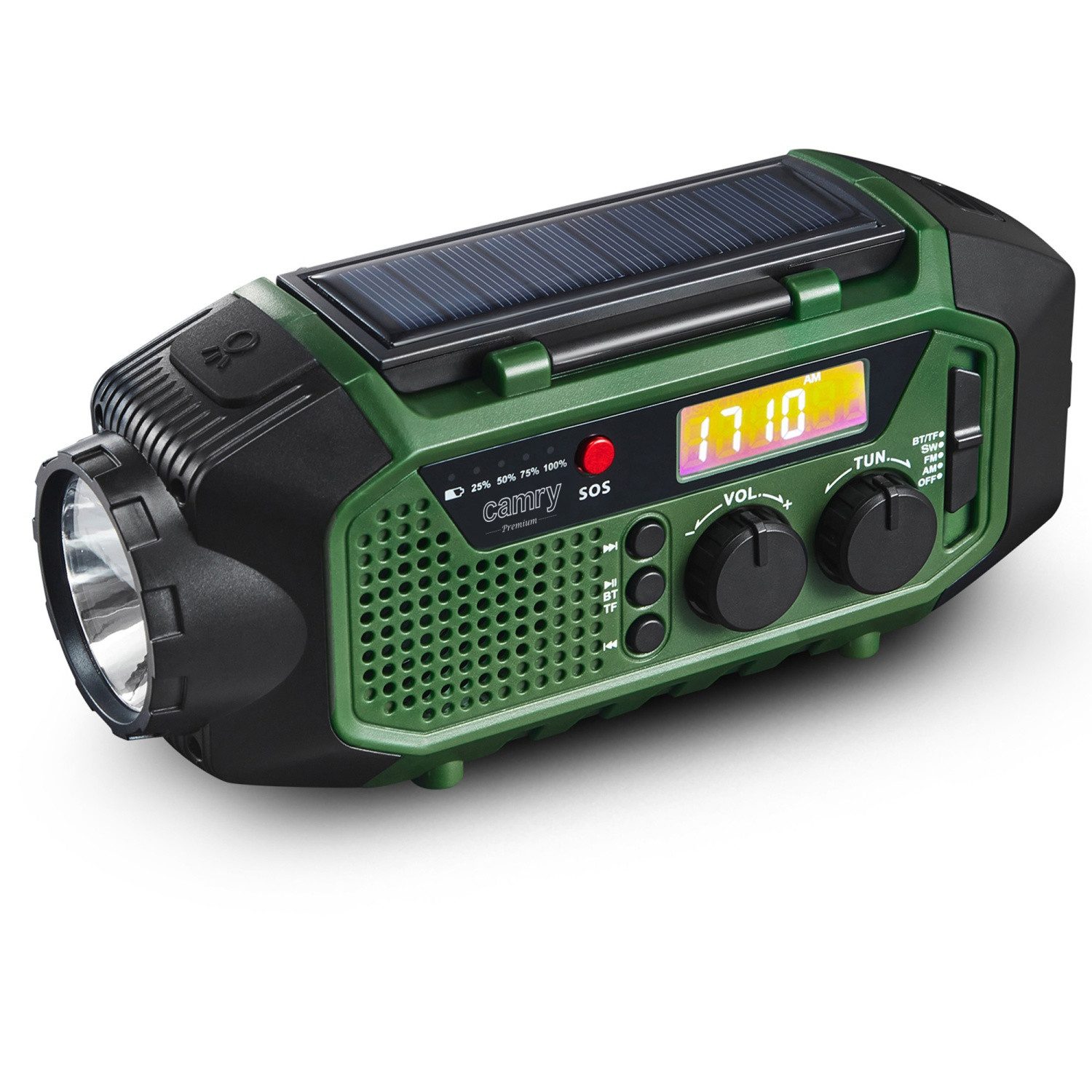 Adler Taschenlampe CR 1919 (1-St), Outdoor-Radio mit Taschenlampe, Powerbank und Bluetooth